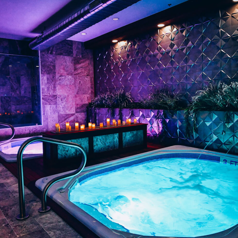 The Hilltop Spa After Dark